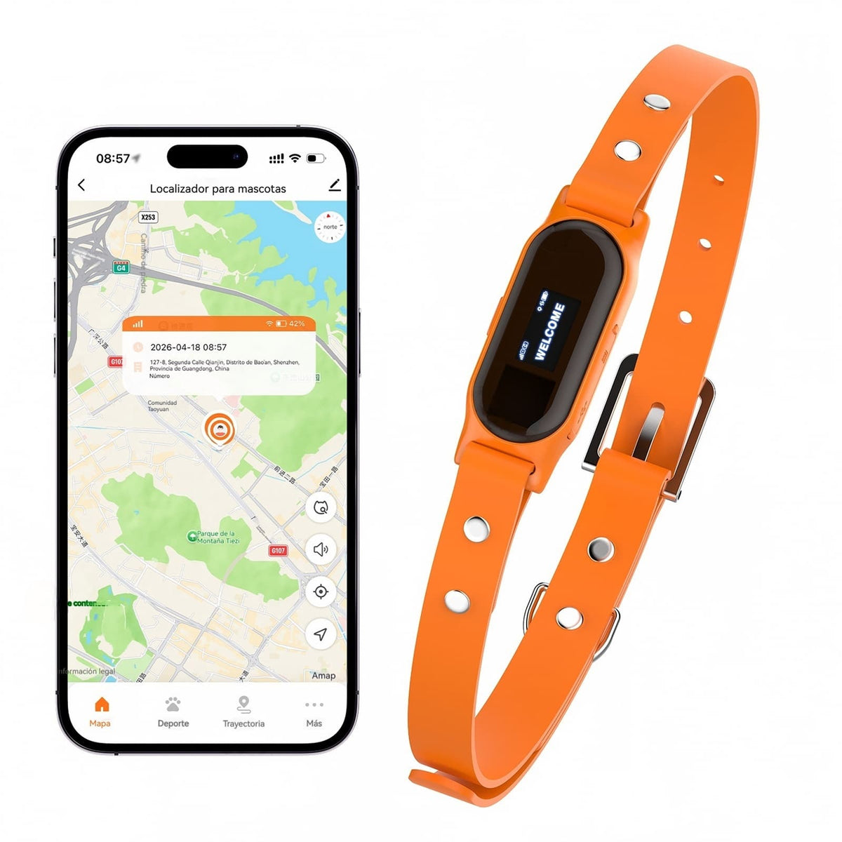 Collar GPS 4G para mascotas, versión sin valla electrónica