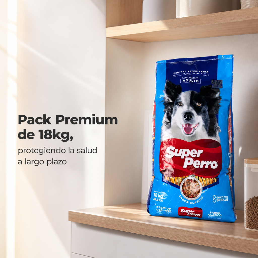 Super Perro Alimento Balanceado para Perros Adultos – Nutrición Completa y Equilibrada, Sin Granos, para Todas las Razas