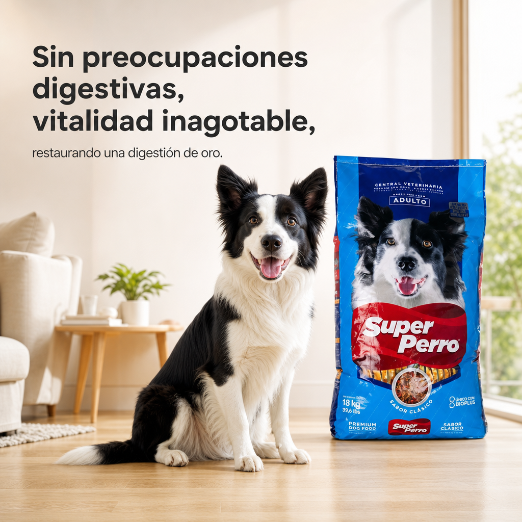 Super Perro Alimento Balanceado para Perros Adultos – Nutrición Completa y Equilibrada, Sin Granos, para Todas las Razas