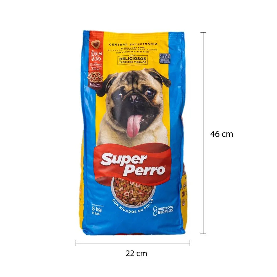 Super Perro Adulto Love Bites – Alimento Balanceado para Perros Adultos con Trocitos Tiernos, Sabor Irresistible, Nutrición Completa sin Granos