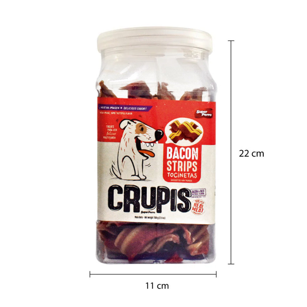 Bocadillos para Perro Crupis – Chuletitas y Tocinetas, Snacks Suaves y Deliciosos, Múltiples Sabores, Ideales para Entrenamiento y Premios