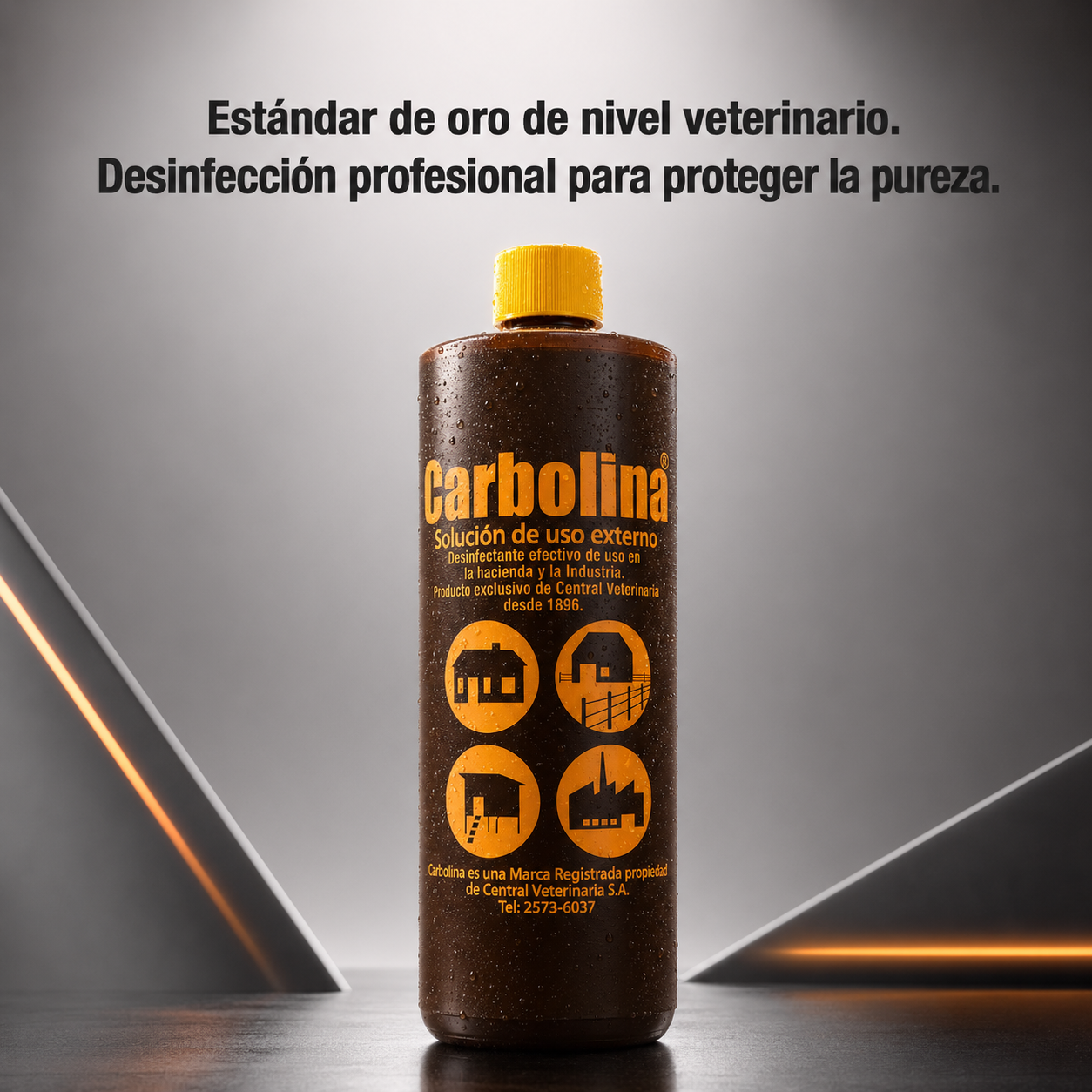 Carbolina Desinfectante Multiusos – Elimina Bacterias y Parásitos, Ideal para Hogares, Establos y Superficies, Fórmula Concentrada, Disponible en 250ml, 500ml y 1L