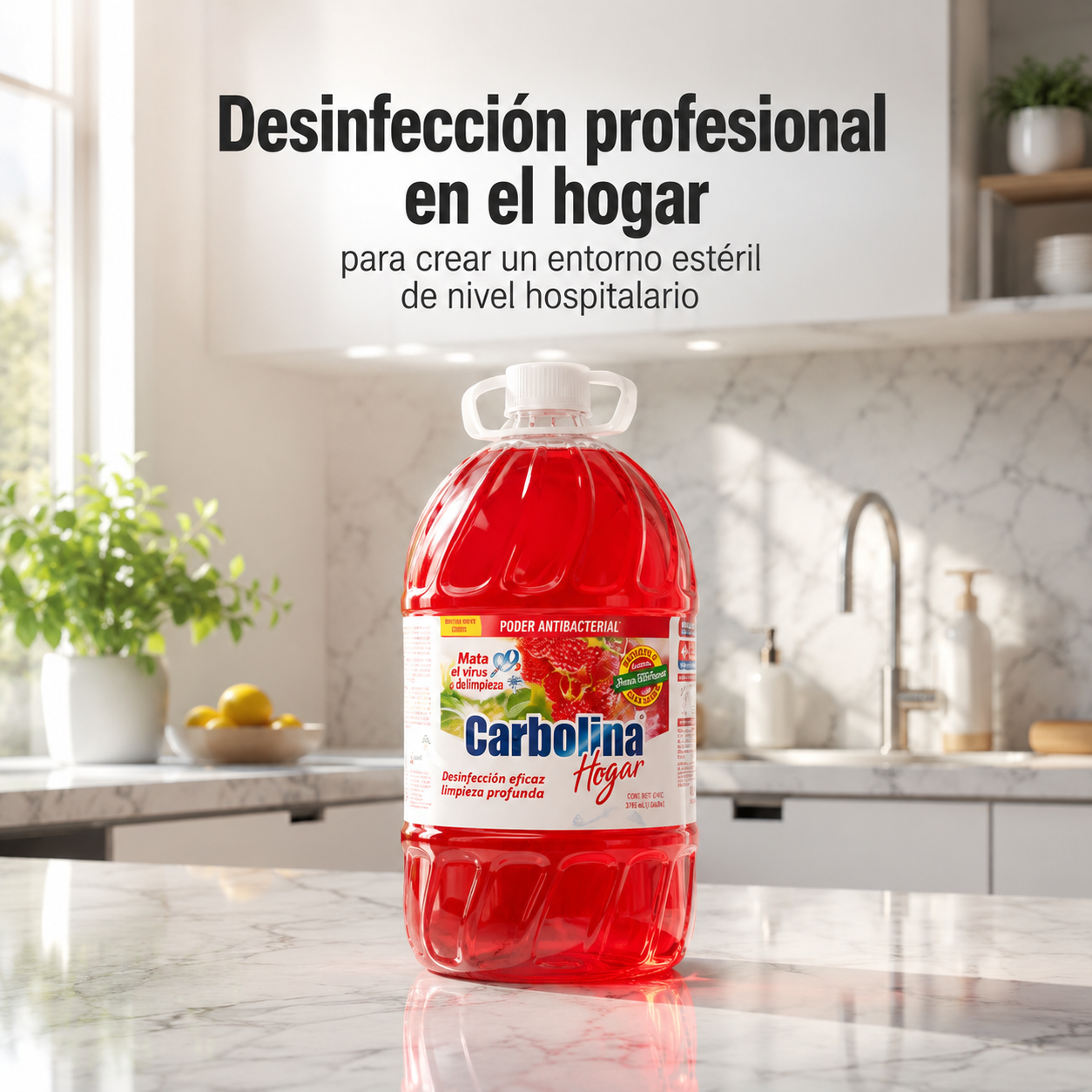 Carbolina Hogar Desinfectante con Aroma – Brisa del Bosque, Cítrico y Lavanda, Elimina Bacterias y Parásitos, Fórmula Concentrada, Presentación 1 Galón