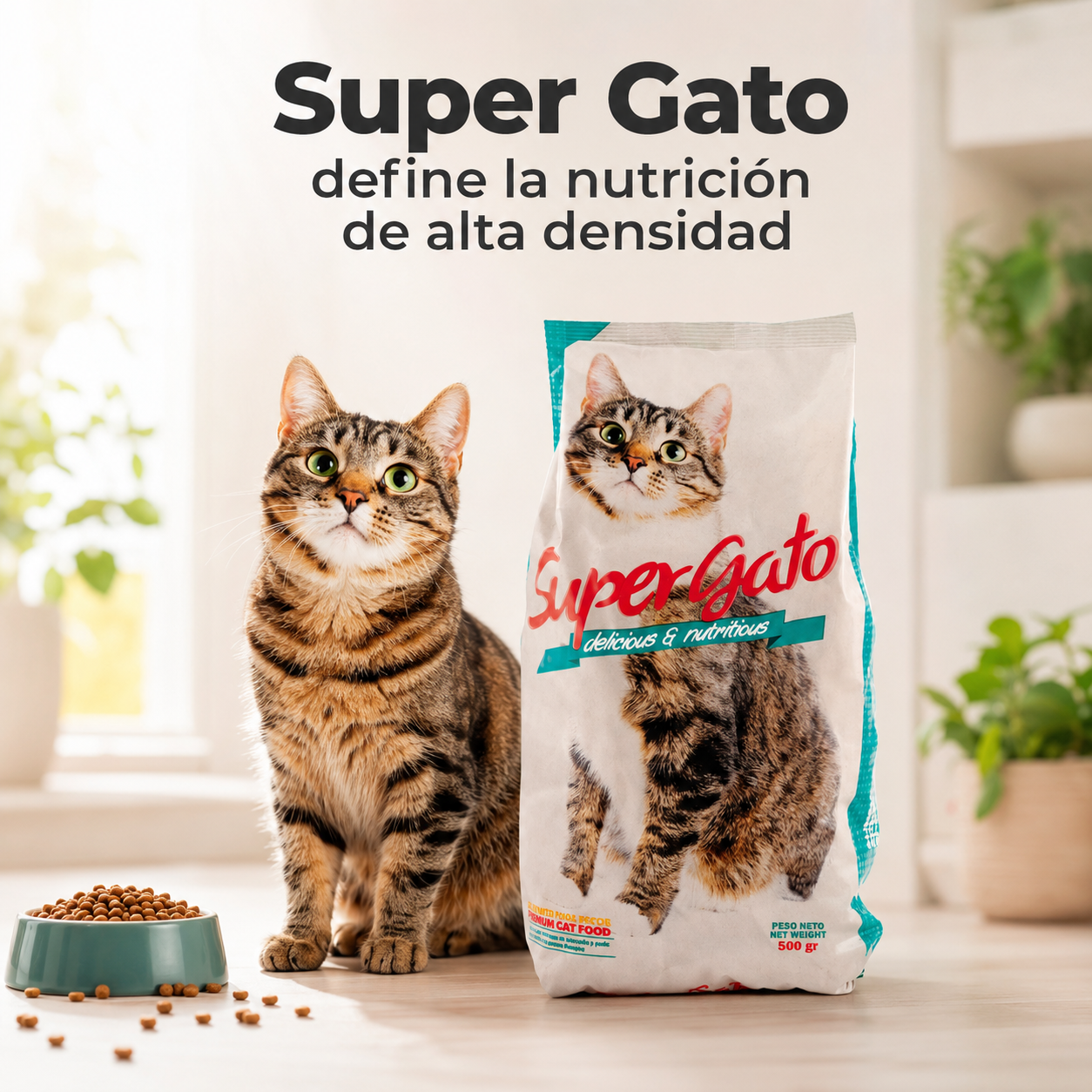 Super Gato Premium Alimento Balanceado para Gatos – Nutrición Completa y Equilibrada, Disponible en 500g y 1.5kg, para Gatos Adultos de Todas las Razas
