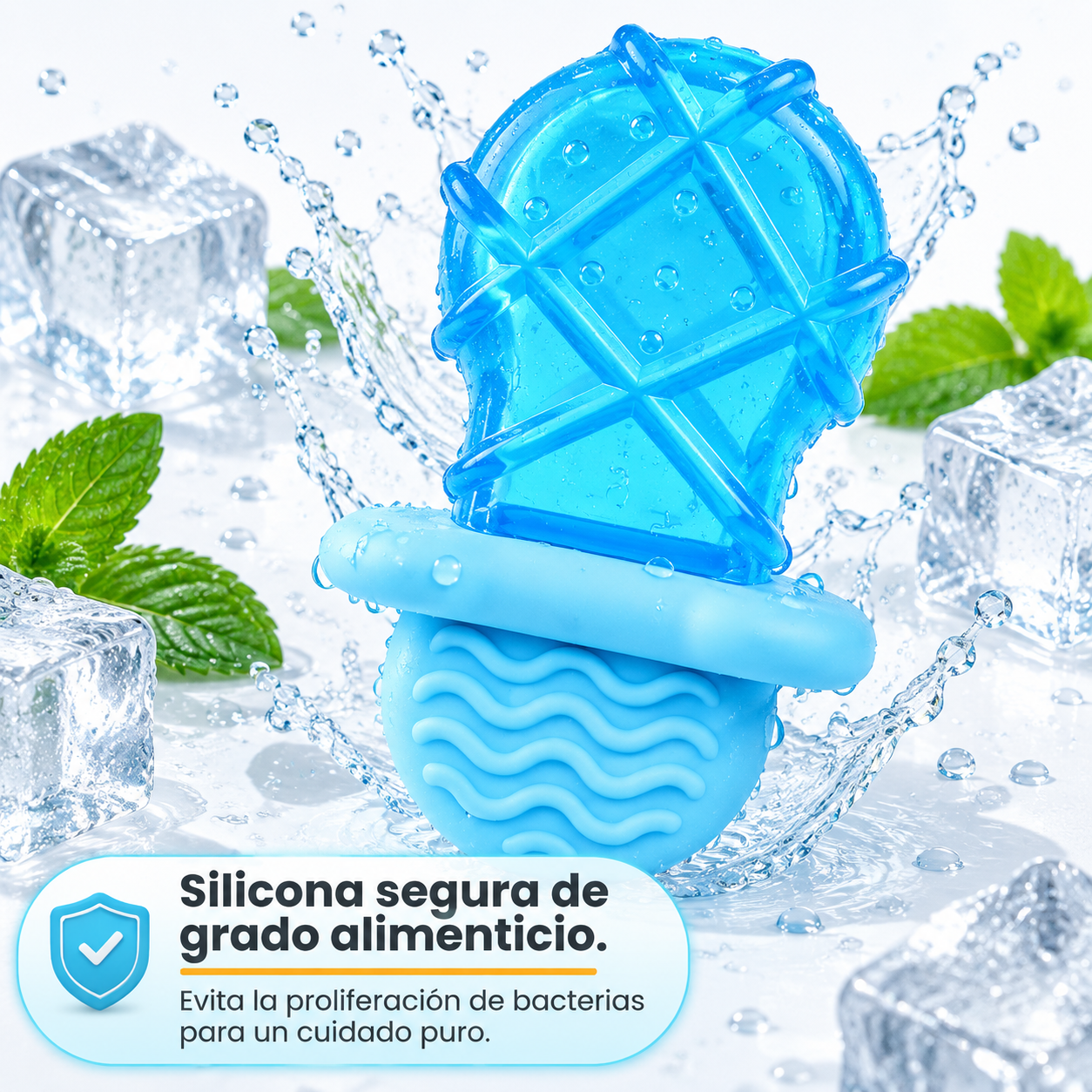 Paleta congelable para perros – juguete para morder y refrescar, se llena de agua y se congela