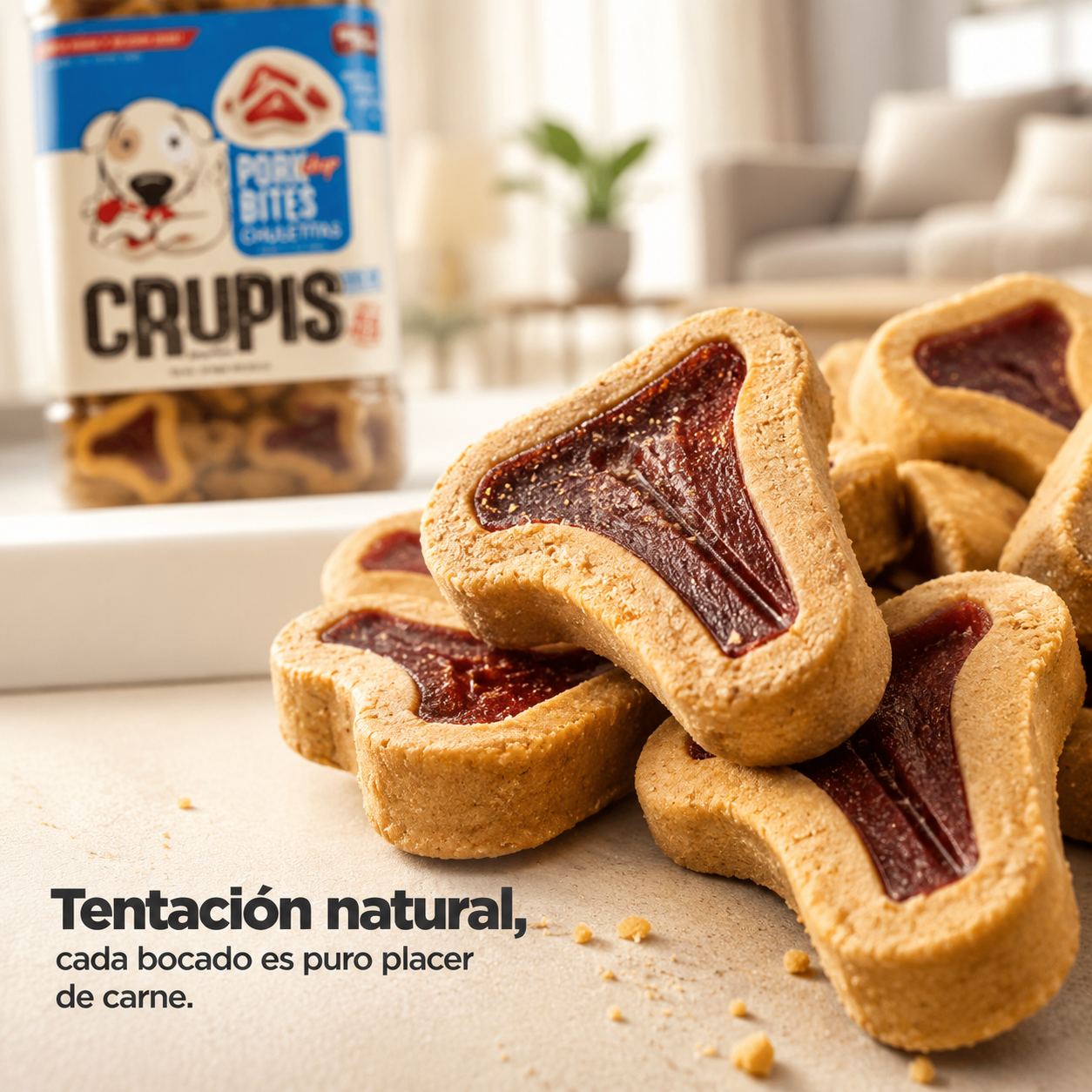Bocadillos para Perro Crupis – Chuletitas y Tocinetas, Snacks Suaves y Deliciosos, Múltiples Sabores, Ideales para Entrenamiento y Premios