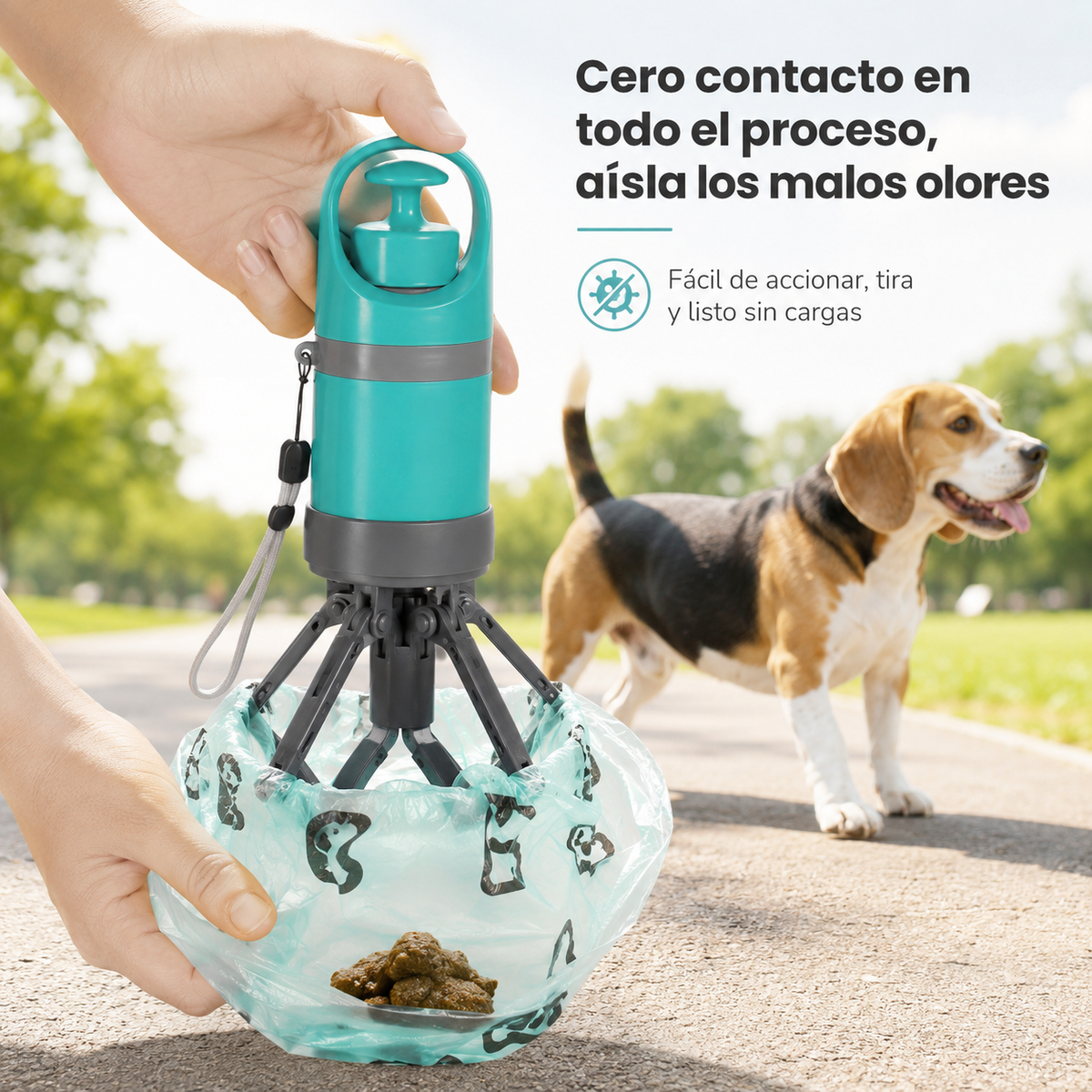 Recogedor de Heces Portátil para Perros – Dispensador con Bolsas
