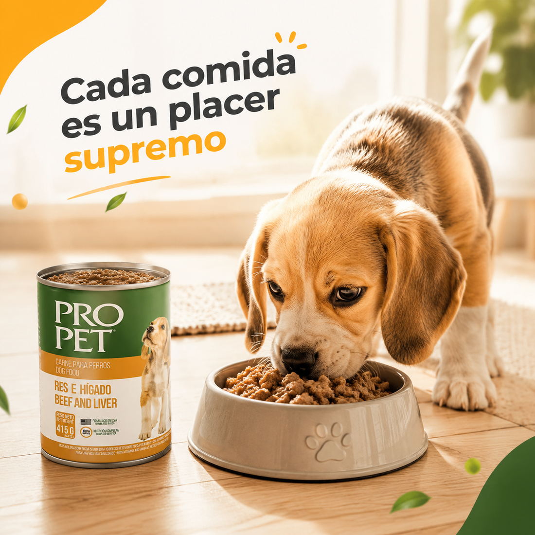 Pro Pet Carne Enlatada para Cachorros – Alimento Húmedo con Carne, Paté Suave, Nutrición Completa para el Crecimiento