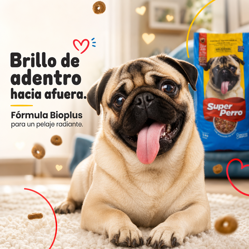 Super Perro Adulto Love Bites – Alimento Balanceado para Perros Adultos con Trocitos Tiernos, Sabor Irresistible, Nutrición Completa sin Granos