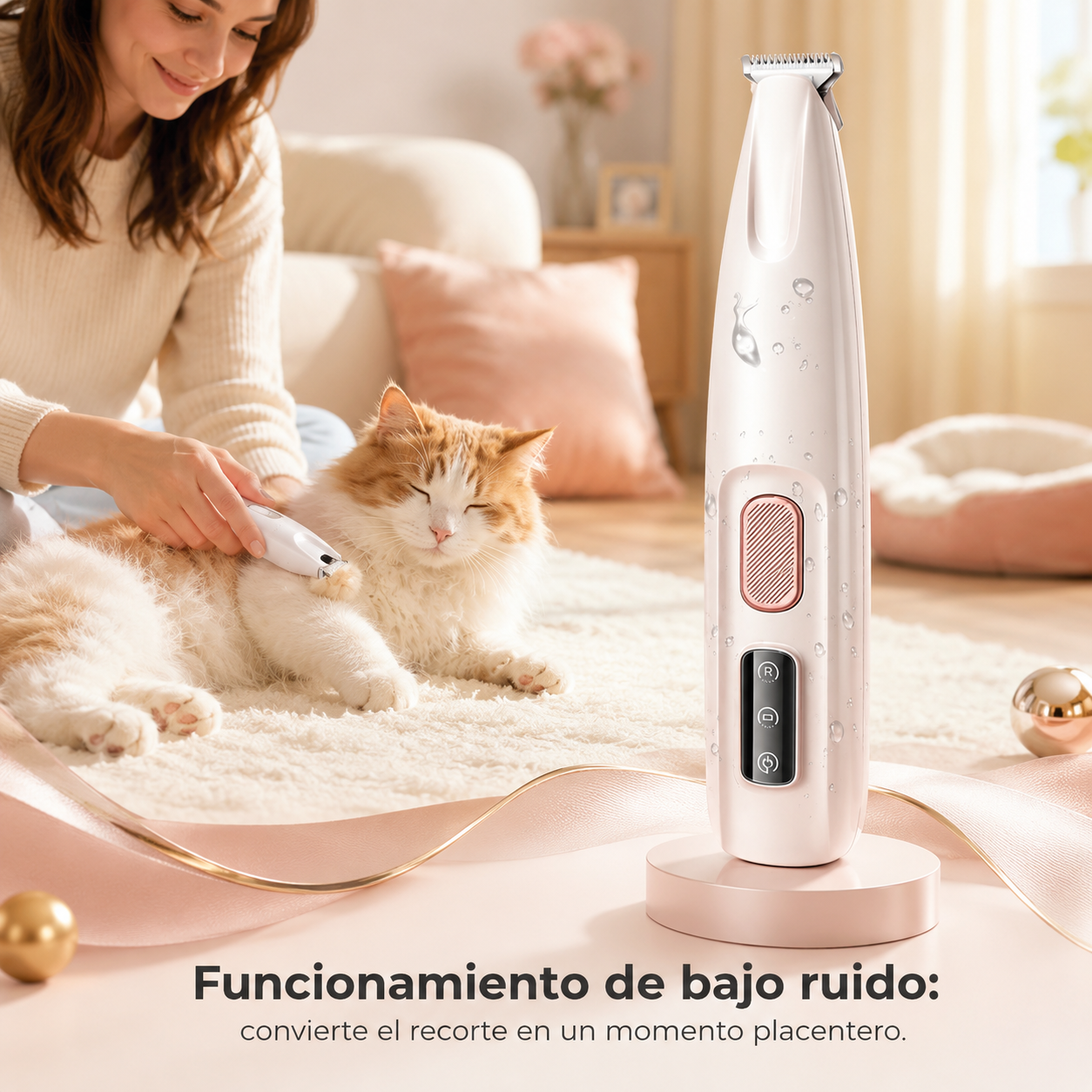 Cortapelos recargable e impermeable para perros y gatos – ideal para patas, ojos y zona trasera