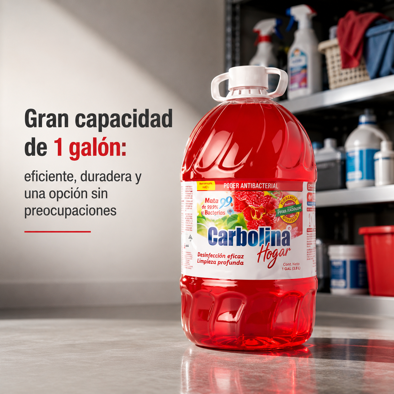 Carbolina Hogar Desinfectante con Aroma – Brisa del Bosque, Cítrico y Lavanda, Elimina Bacterias y Parásitos, Fórmula Concentrada, Presentación 1 Galón