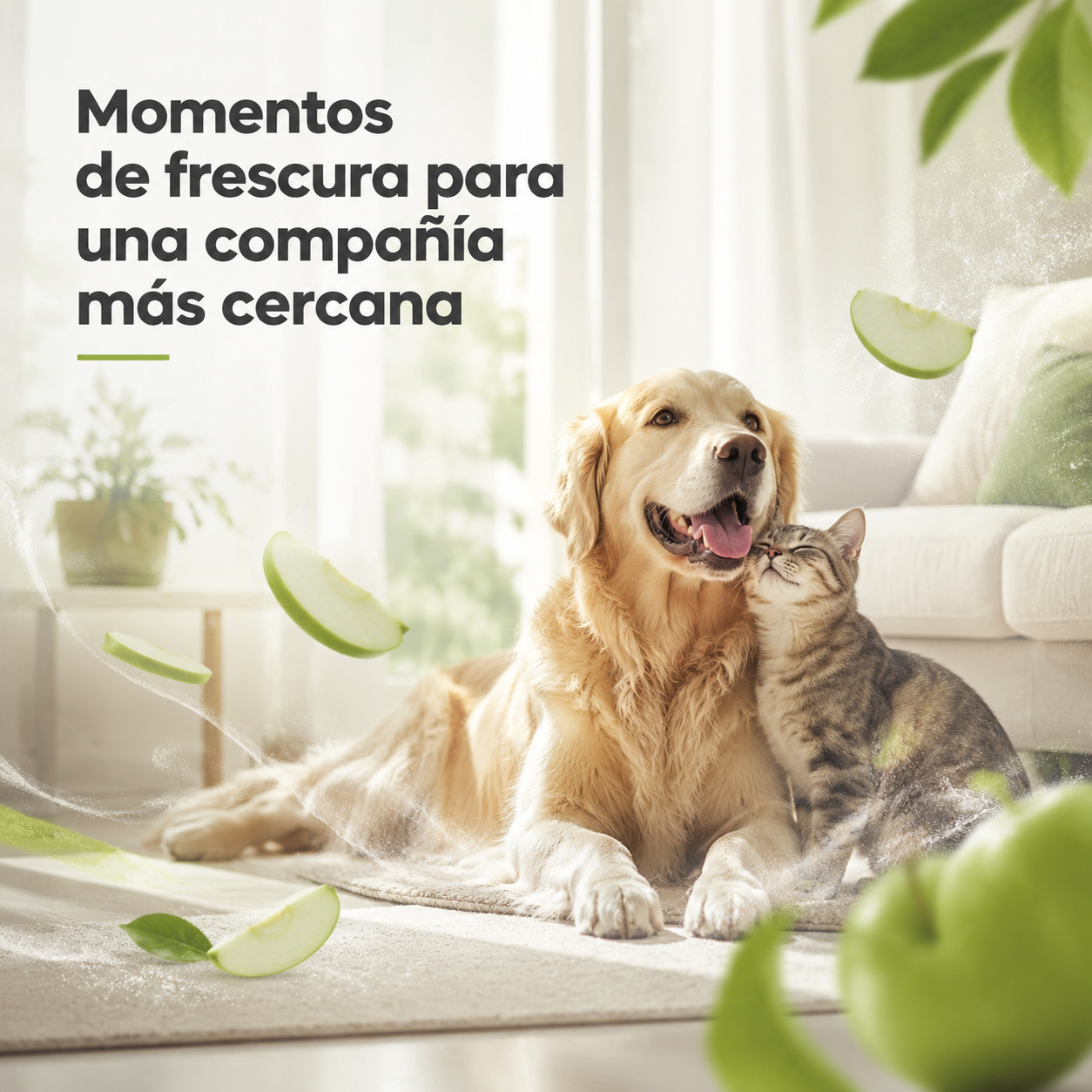 Talco Pro Pet  Antipulgas Aroma Manzana Verde – Polvo Seco para Perros y Gatos, Elimina Pulgas y Garrapatas, Refresca y Desodoriza