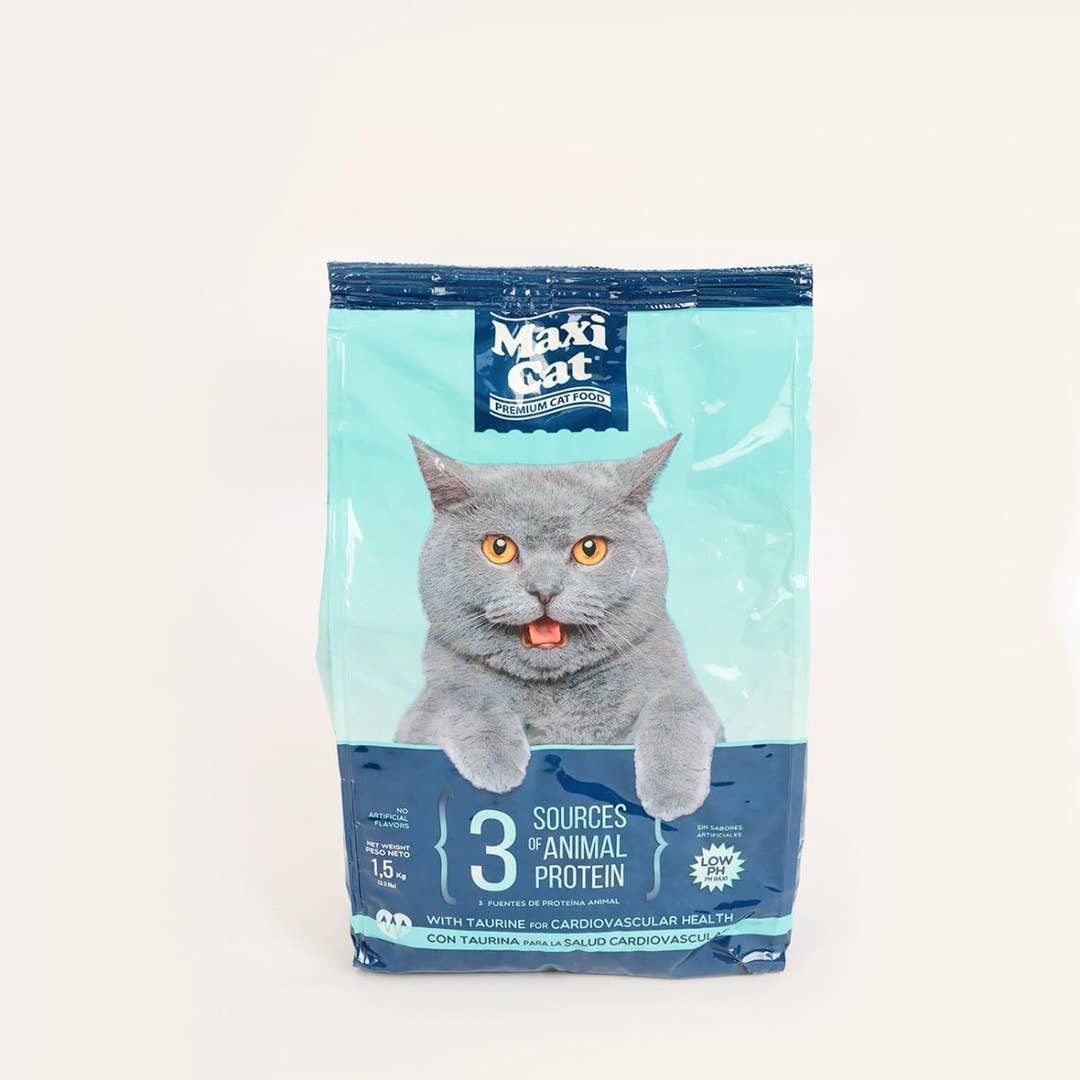 Maxi Cat Premium Alimento Balanceado para Gatos – Nutrición Completa y Equilibrada, Disponible en 500g y 1.5kg, para Gatos Adultos de Todas las Razas