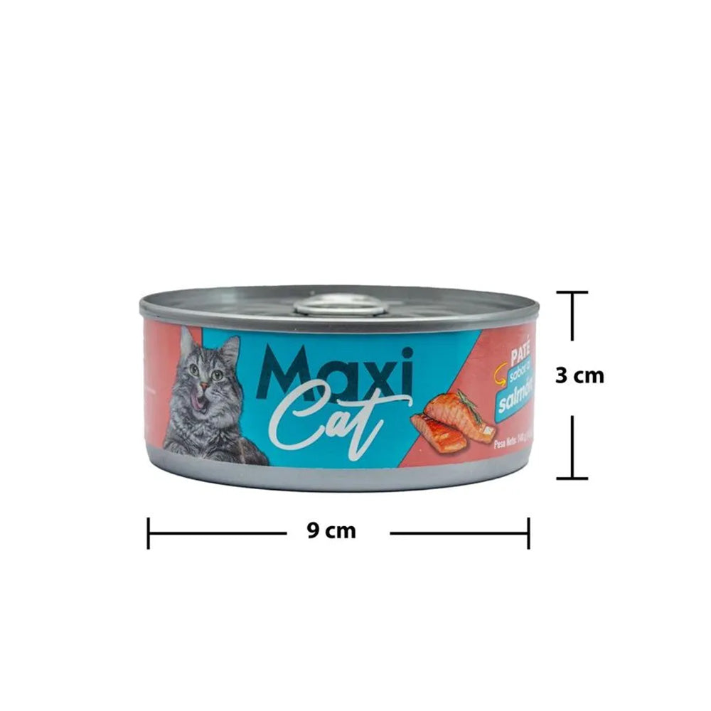 Paté Maxi Cat Sabor Salmón – Alimento Húmedo para Gatos, Textura Suave y Cremosa, Nutrición Completa para Gatos Adultos