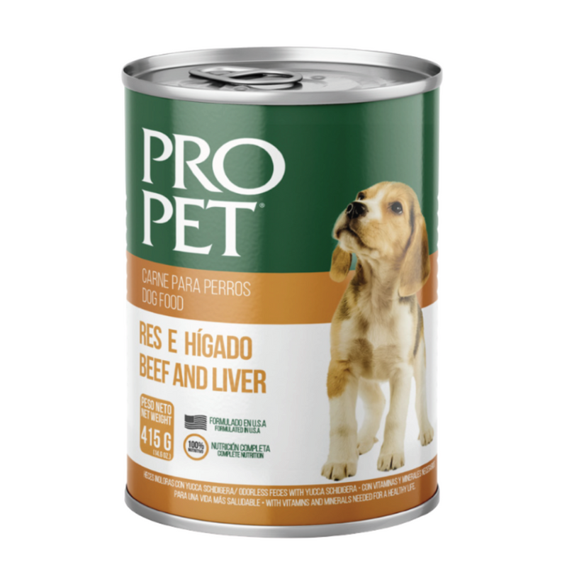 Pro Pet Carne Enlatada para Cachorros – Alimento Húmedo con Carne, Paté Suave, Nutrición Completa para el Crecimiento