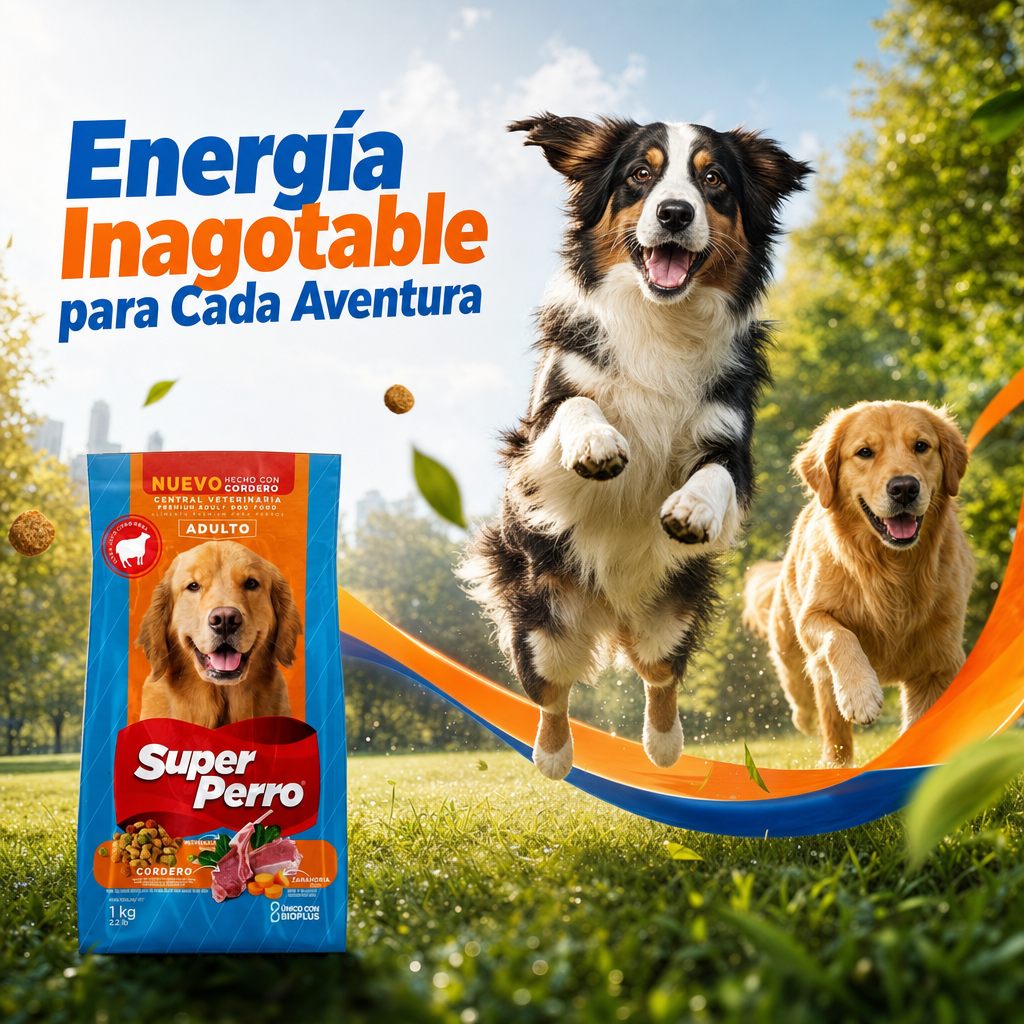 Super Perro Alimento Balanceado para Perros Adultos – Cordero, Proteína de Alta Calidad, Receta Sin Granos, Nutrición Completa para Todas las Razas
