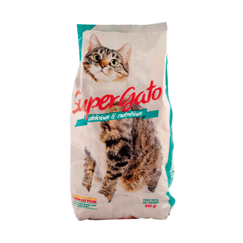 Super Gato Premium Alimento Balanceado para Gatos – Nutrición Completa y Equilibrada, Disponible en 500g y 1.5kg, para Gatos Adultos de Todas las Razas