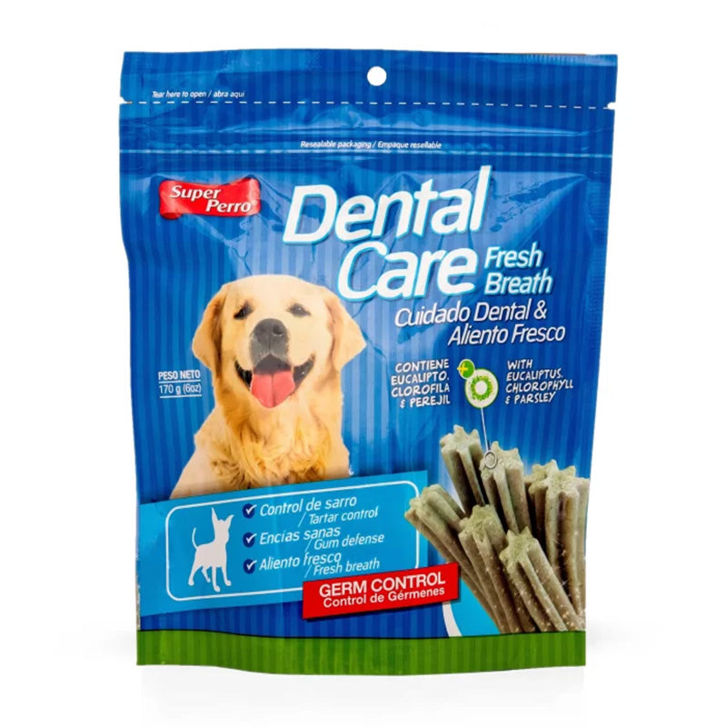 Crupis Cuidado Dental Bocadillos para Perro – Super Perro Dental Care Fresh Breath, Snacks con Textura Crujiente, Ayudan a Limpiar los Dientes y Refrescar el Aliento
