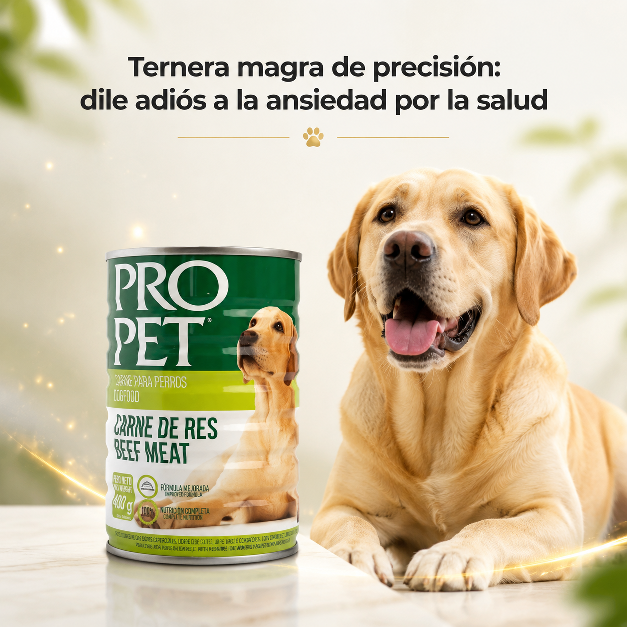 Pro Pet Alimento Húmedo para Perros – Lata de Carne de Res, Comida Premium con Proteína Real, Sabor Irresistible
