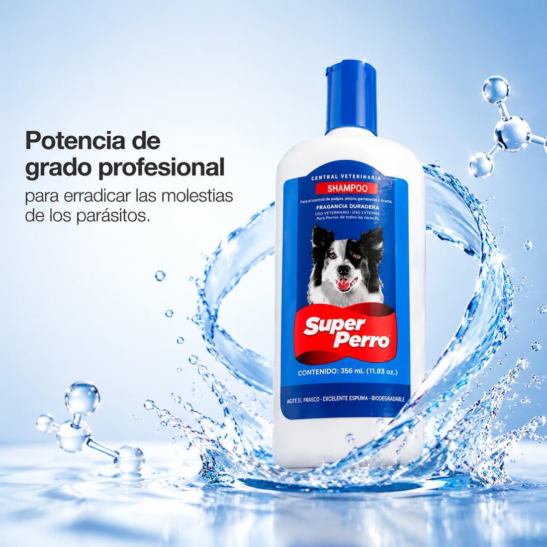 Champú antipulgas Super Perro, alivia la comezón en perros