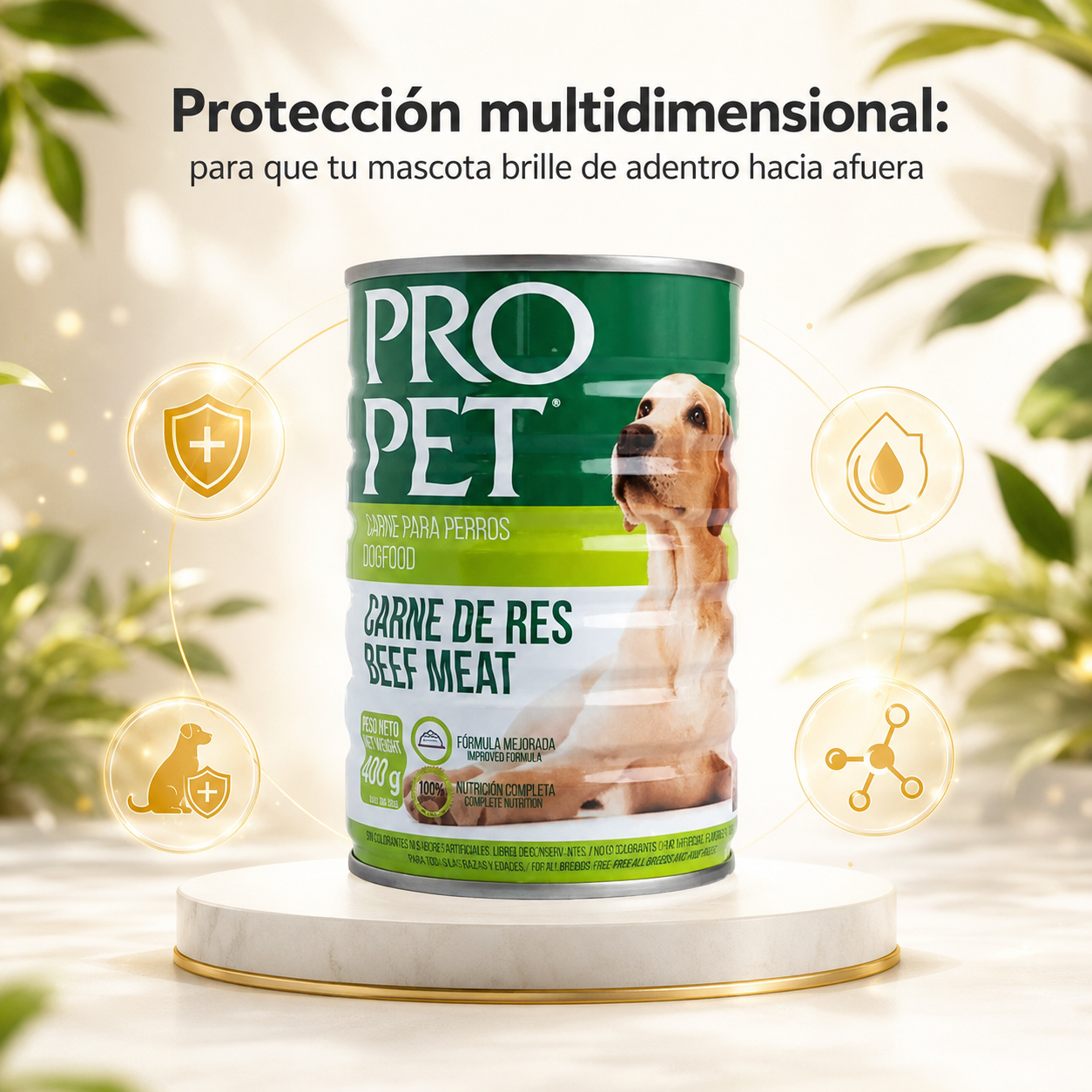 Pro Pet Alimento Húmedo para Perros – Lata de Carne de Res, Comida Premium con Proteína Real, Sabor Irresistible